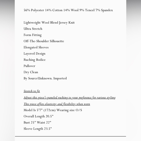 Source unknown Tova Off Shoulder Knit Nude top  contemporary fall casual rare - Picture 9 of 9